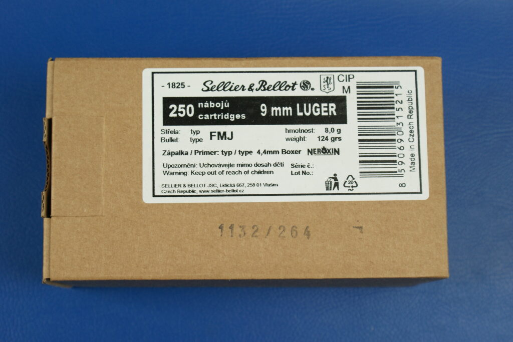 Sellier & Bellot 9mmLuger FMJ 124grs/8g