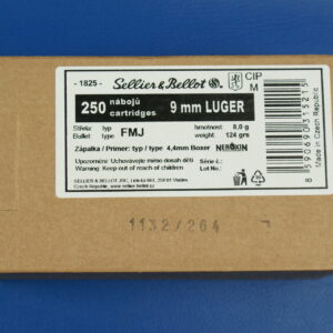 Sellier & Bellot 9mmLuger FMJ 124grs/8g