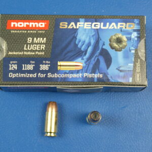 Norma 9mmLuger Safeguard HP 124gr