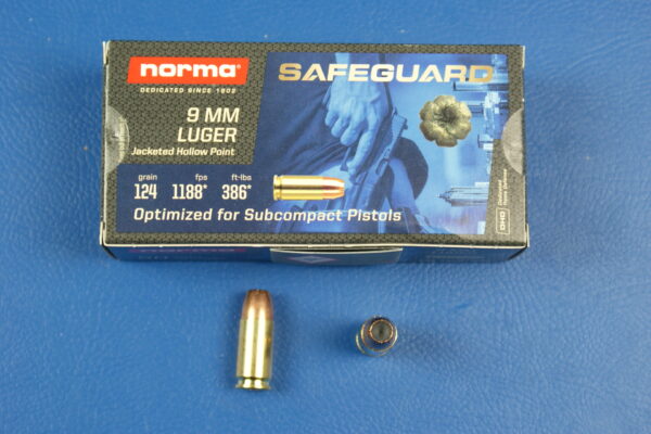 Norma 9mmLuger Safeguard HP 124gr
